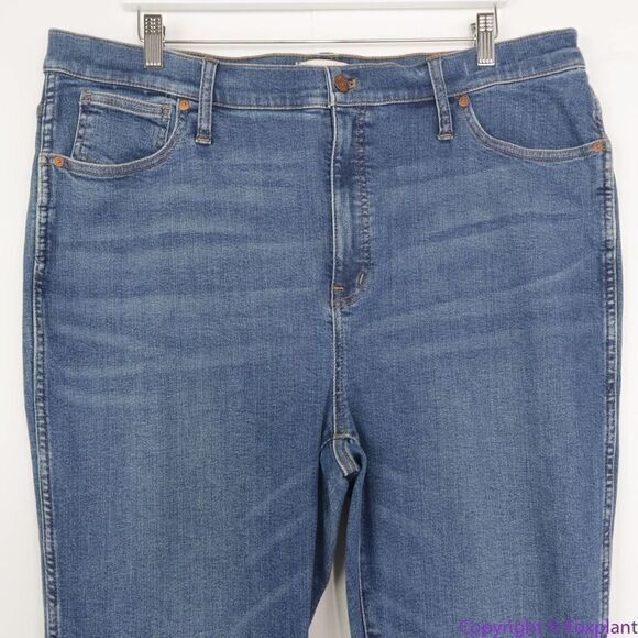 NEW Madewell Tall 10" High-Rise Skinny Jeans in Wendover Wash: TENCEL, 35T - Picture 3 of 15